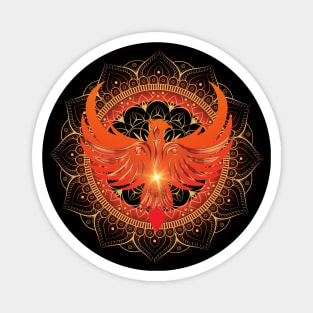 Rising Phoenix Mandala Magnet